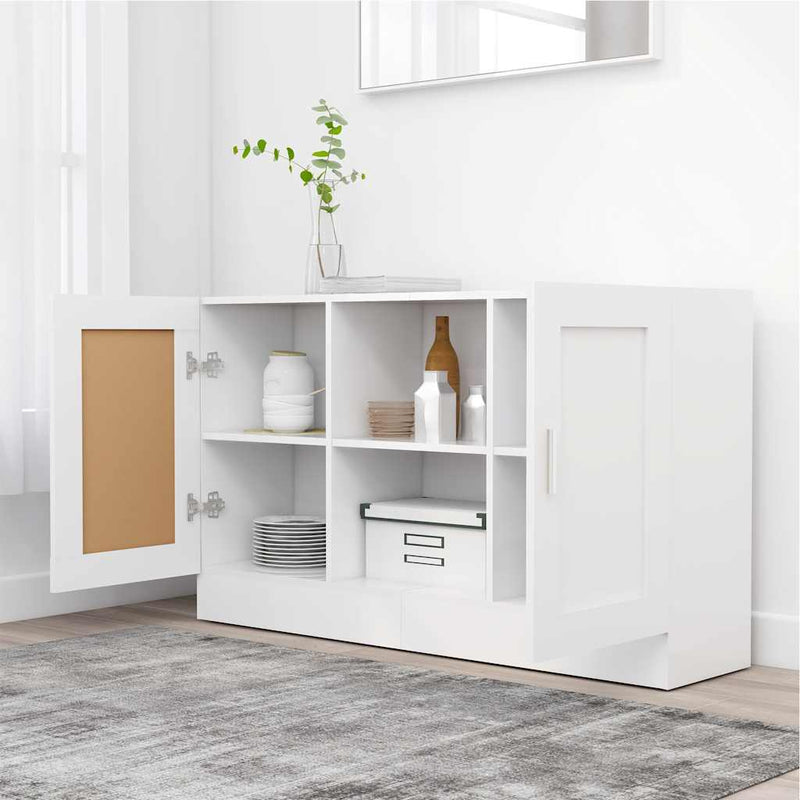 Dulap, alb, 120x30,5x70 cm, lemn prelucrat