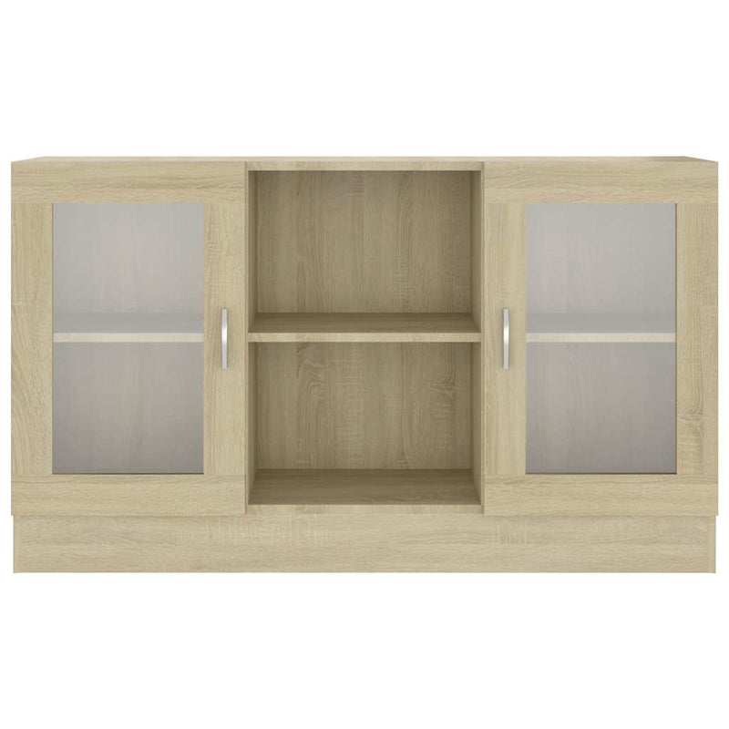 Dulap cu vitrină, stejar sonoma, 120x30,5x70 cm, lemn prelucrat