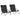 Scaune pliante 2 buc. Material textil negru