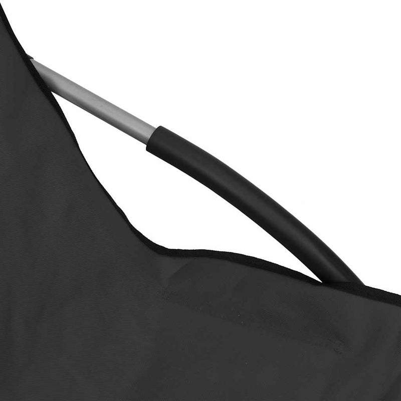 Scaune pliante 2 buc. Material textil negru