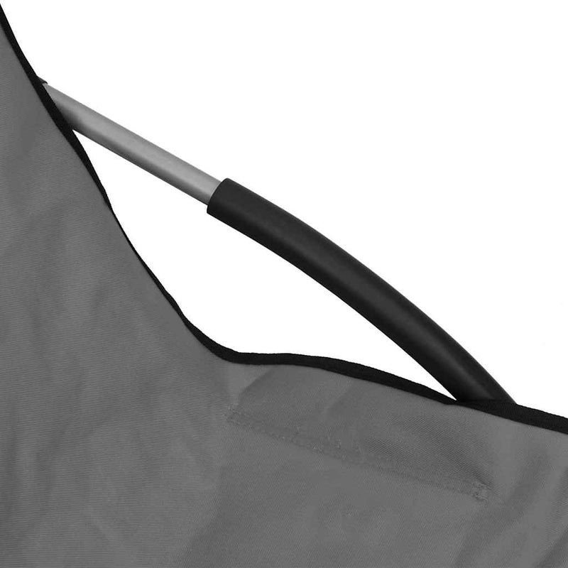 Scaune pliante 2 buc. Material textil gri