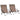 Scaune pliante 2 buc. Material textil taupe