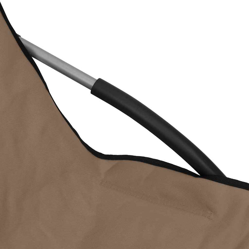 Scaune pliante 2 buc. Material textil taupe