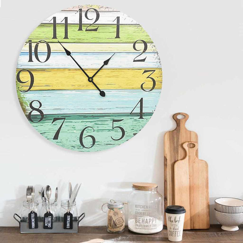 Ceas de perete, multicolor, 60 cm, MDF
