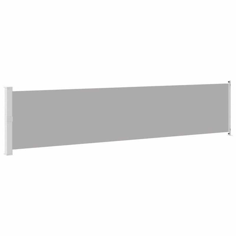 Copertină laterală retractabilă de terasă, gri, 140 x 600 cm