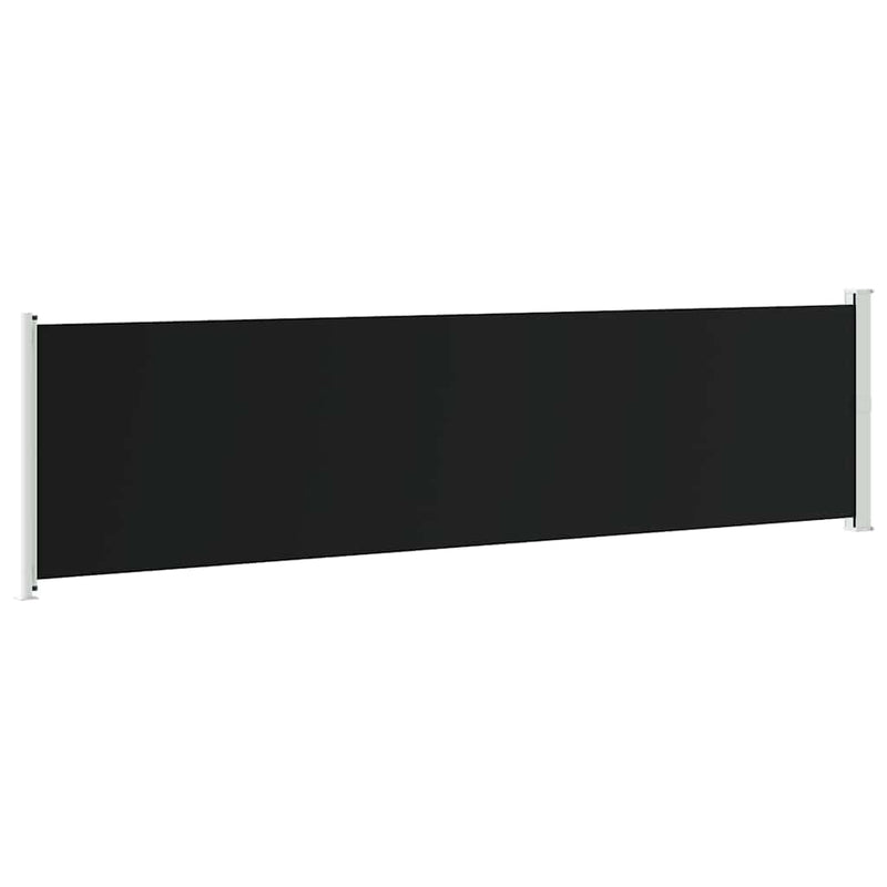 Copertină laterală retractabilă de terasă, negru, 600 x 160 cm