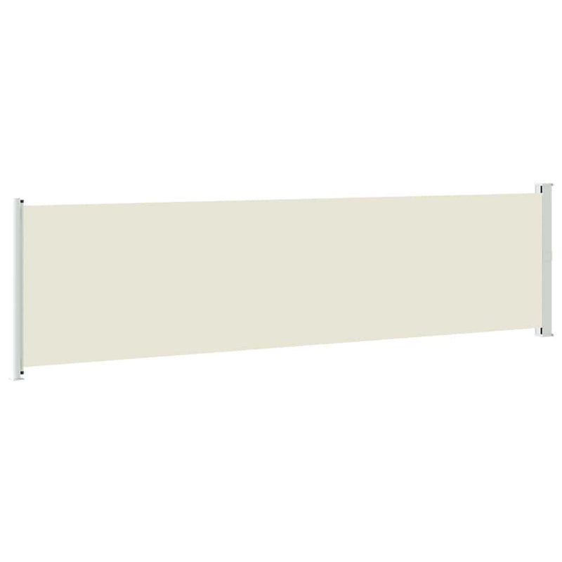 Copertină laterală retractabilă de terasă, crem, 614 x 160 cm