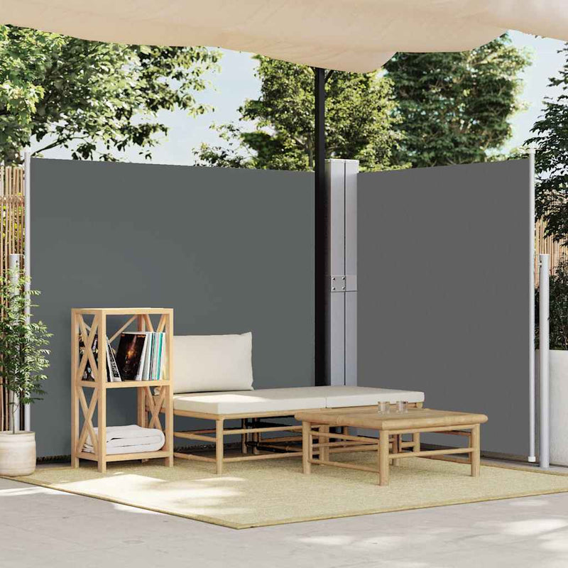 Copertină laterală retractabilă de terasă antracit 170x1200 cm