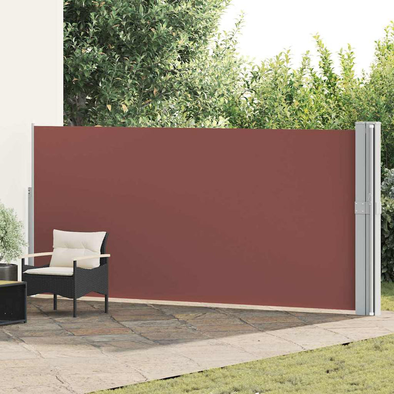 Copertină laterală retractabilă de terasă, maro, 170 x 1200 cm