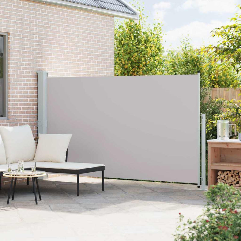 Copertină laterală retractabilă de terasă, gri, 180x314 cm