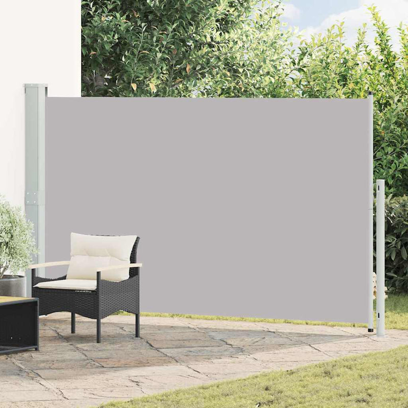 Copertină laterală retractabilă de terasă, gri, 180x314 cm