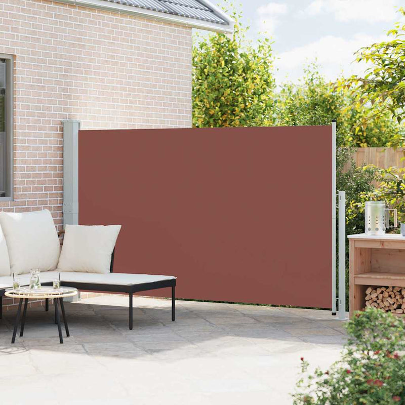 Copertină laterală retractabilă de terasă, maro, 180x314 cm