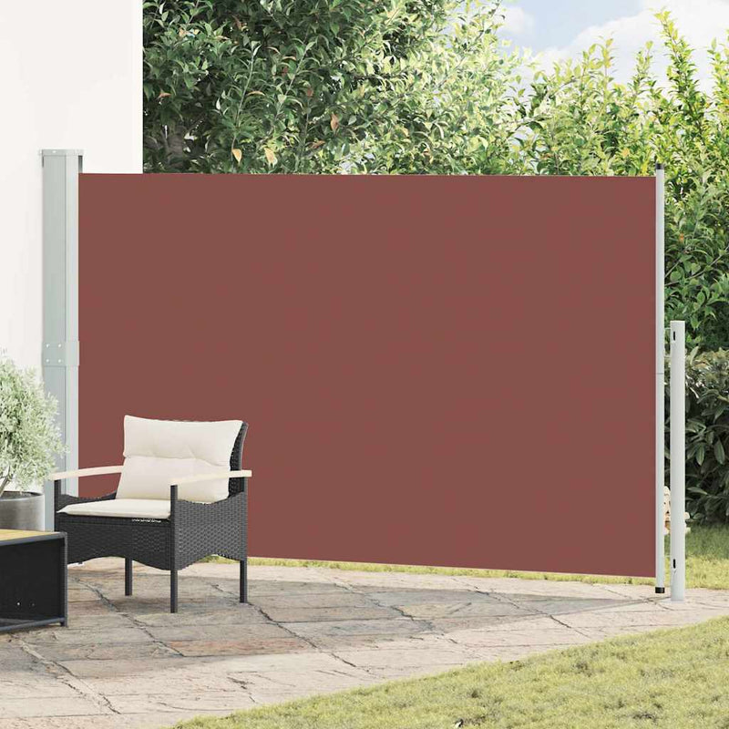 Copertină laterală retractabilă de terasă, maro, 180x314 cm