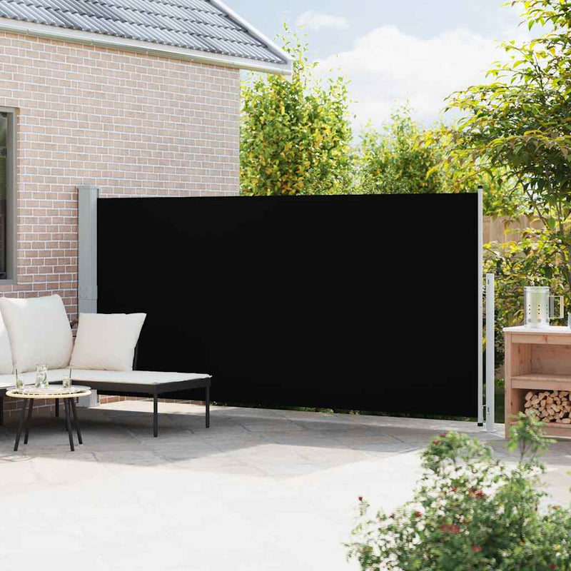 Copertină laterală retractabilă de terasă, negru, 180x514 cm
