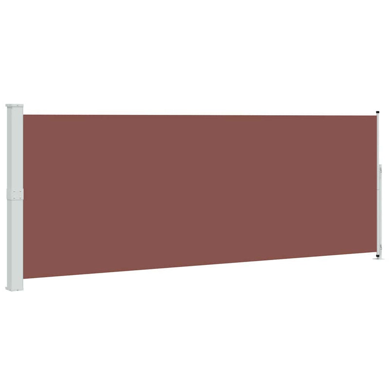 Copertină laterală retractabilă de terasă, maro, 180x500 cm