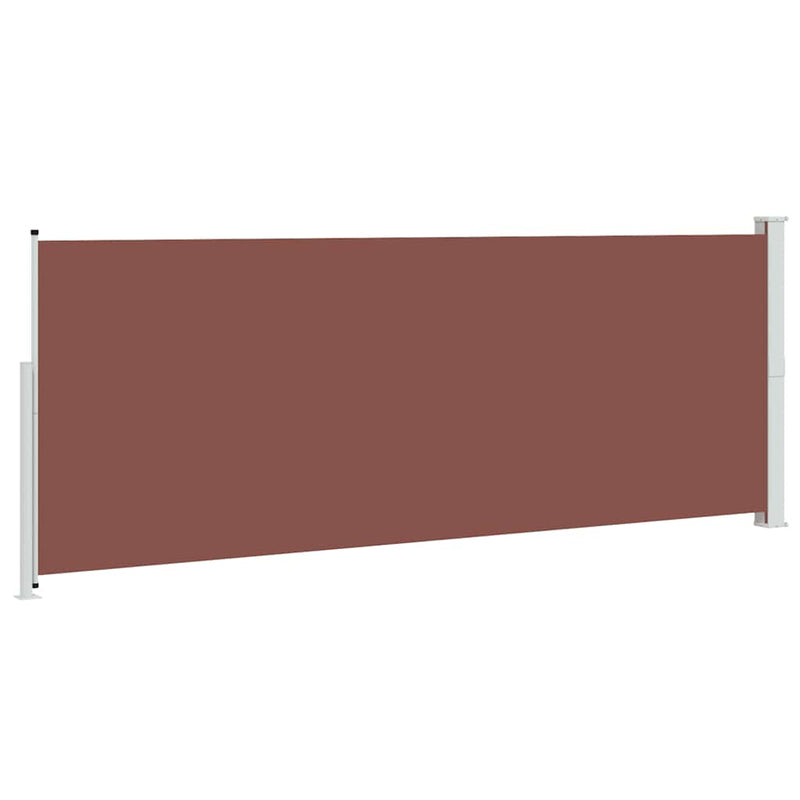 Copertină laterală retractabilă de terasă, maro, 180x500 cm
