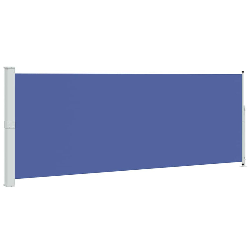 Copertină laterală retractabilă de terasă, albastru, 180x500 cm