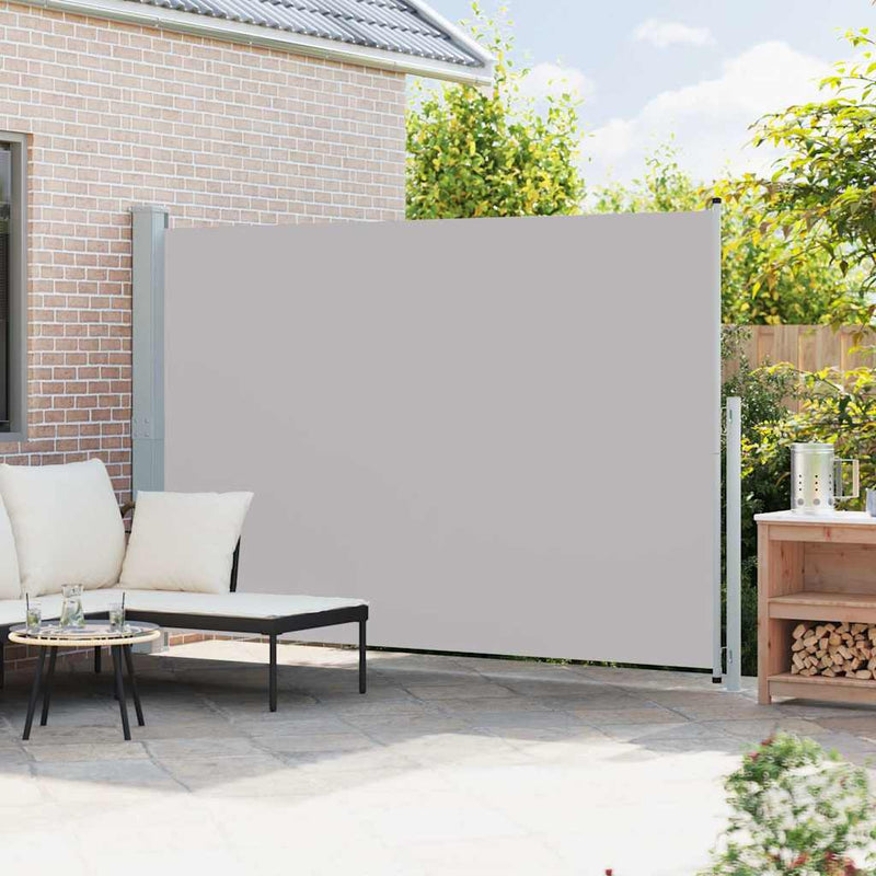 Copertină laterală retractabilă de terasă, gri, 200x314 cm