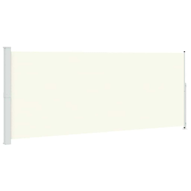 Copertină laterală retractabilă de terasă, crem, 200 x 514 cm