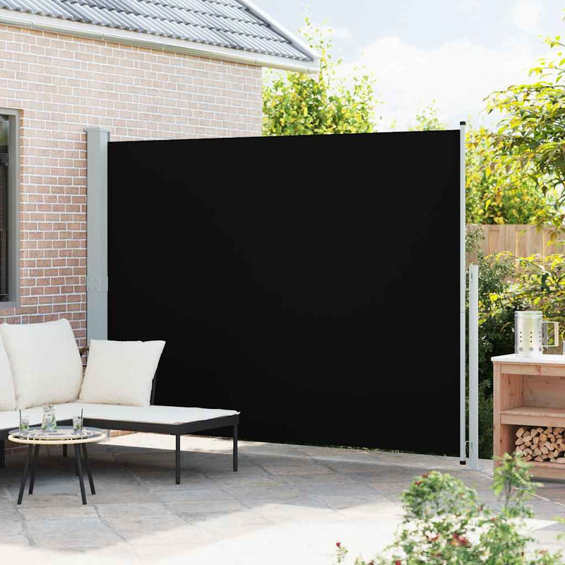 Copertină laterală retractabilă de terasă, negru, 220x314 cm