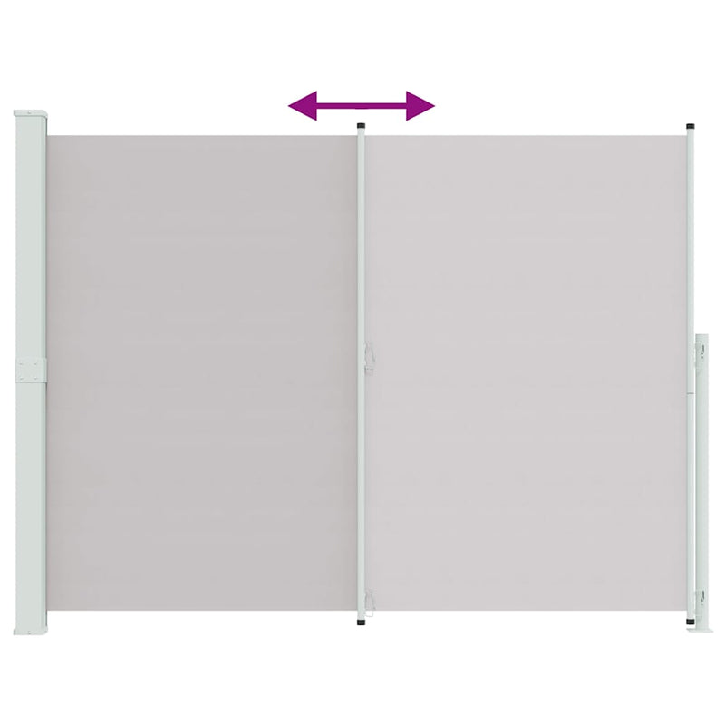 Copertină laterală retractabilă de terasă, gri, 220x314 cm