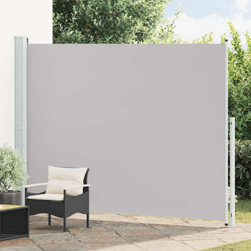 Copertină laterală retractabilă de terasă, gri, 220x314 cm