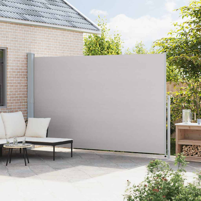 Copertină laterală retractabilă de terasă, gri, 220x514 cm