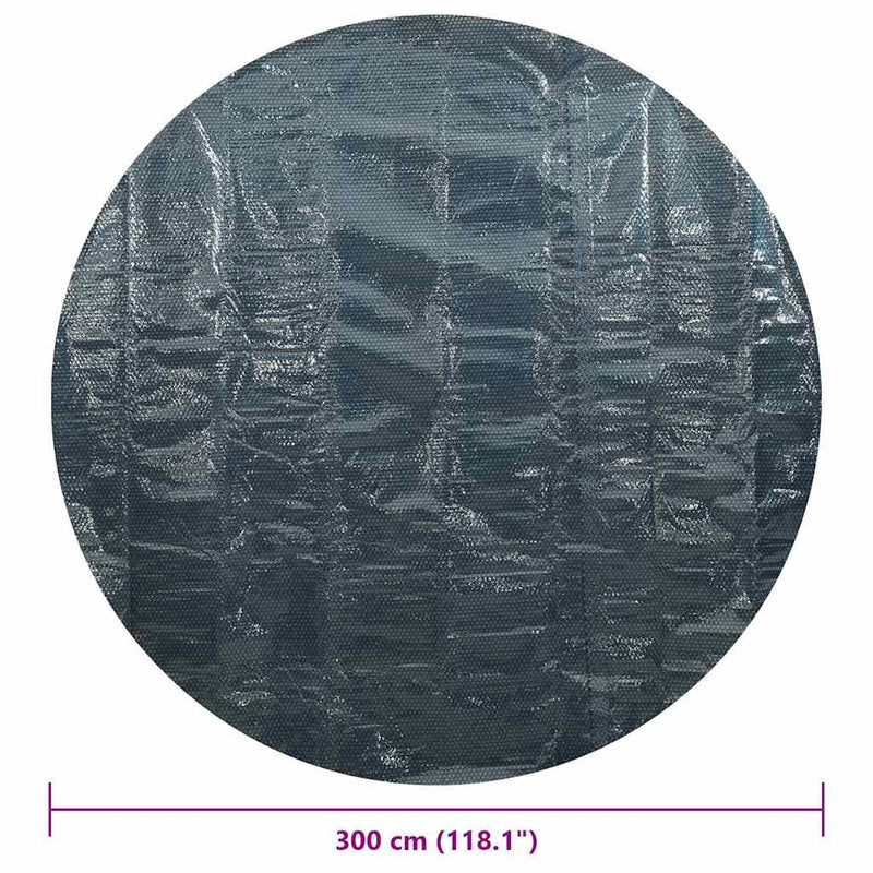 Folie solară plutitoare piscină, negru/albastru, 356 cm, PE