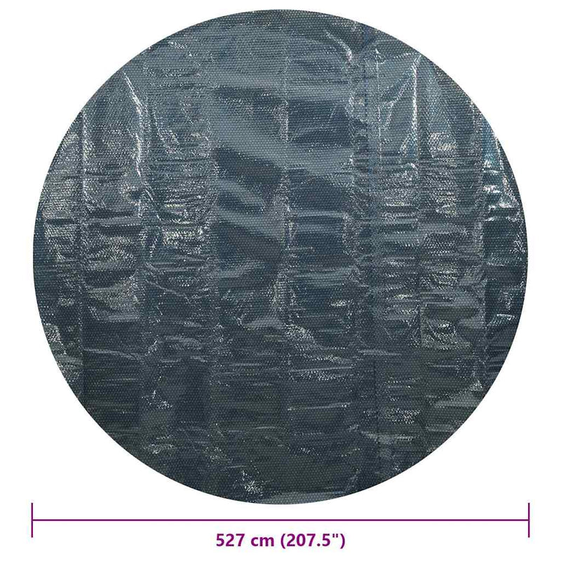 Folie solară plutitoare piscină, negru/albastru, 527 cm, PE