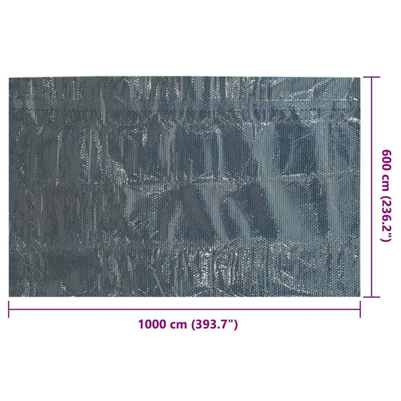 Folie solară plutitoare piscină, negru/albastru,1000x600 cm,PE
