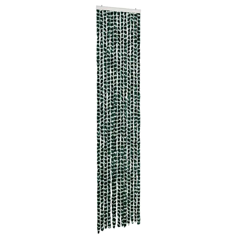 Perdea pentru insecte, verde și alb, 56 x 185 cm, chenille