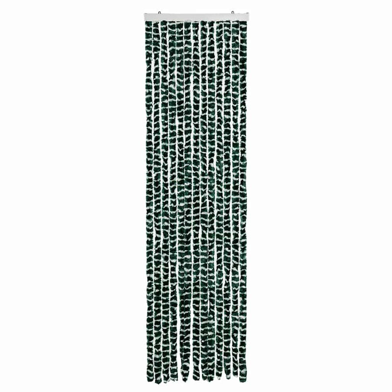 Perdea pentru insecte, verde și alb, 56 x 185 cm, chenille