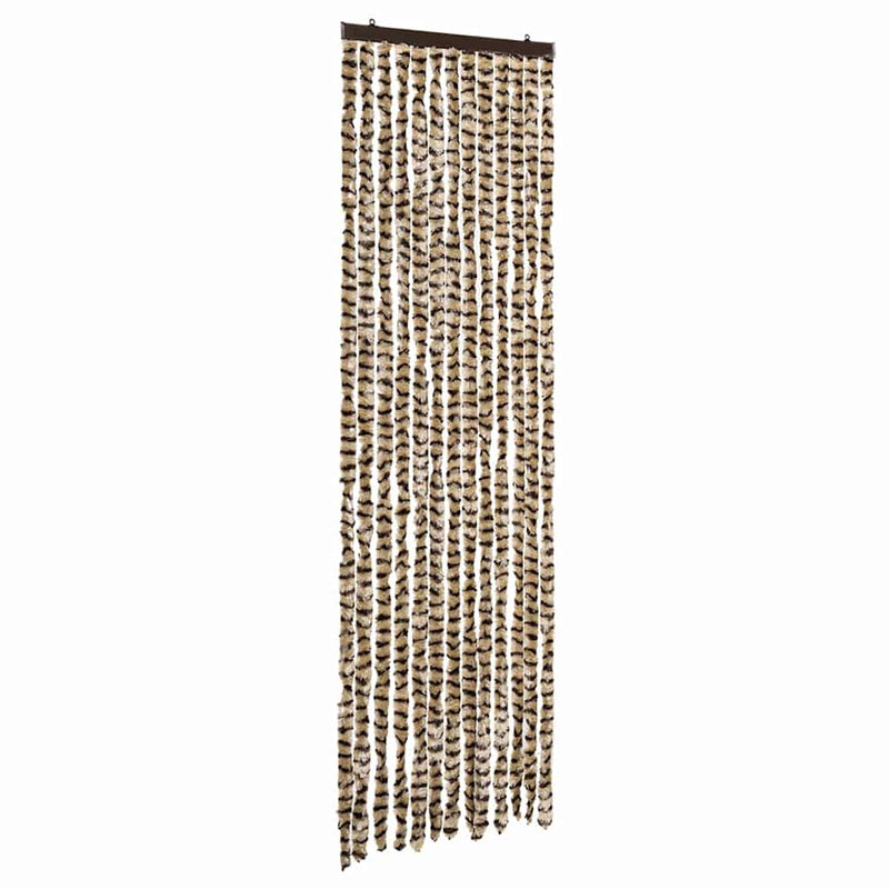Perdea pentru insecte, bej și maro, 56 x 185 cm, chenille