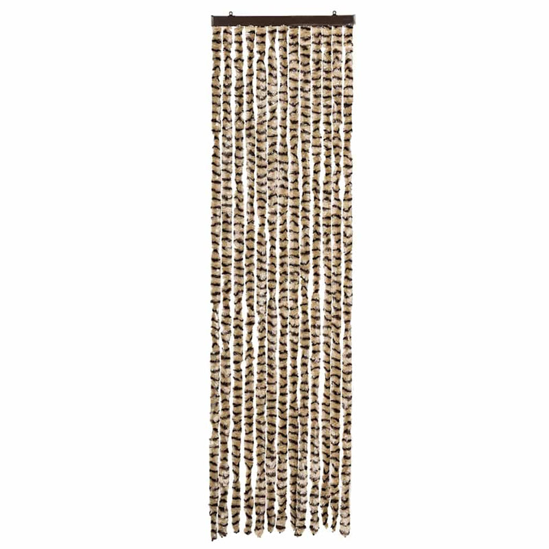 Perdea pentru insecte, bej și maro, 56 x 185 cm, chenille