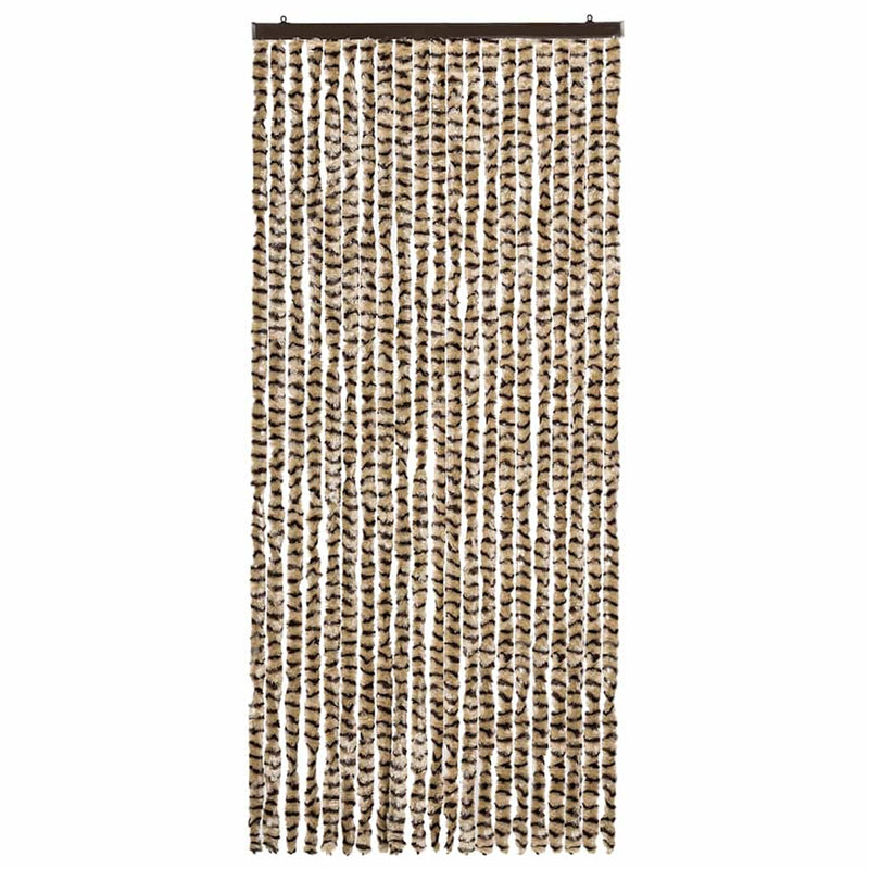Perdea pentru insecte, bej și maro, 90 x 220 cm, chenille