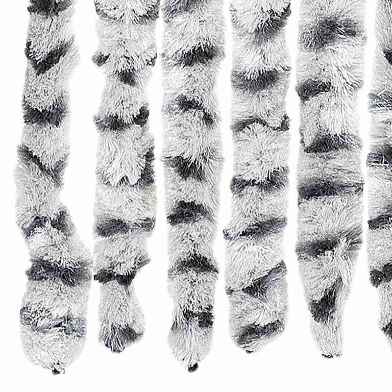 Perdea insecte, gri deschis & gri închis, 100x220 cm, chenille