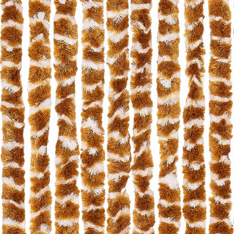 Perdea pentru insecte, ocru și alb, 90 x 220 cm, chenille