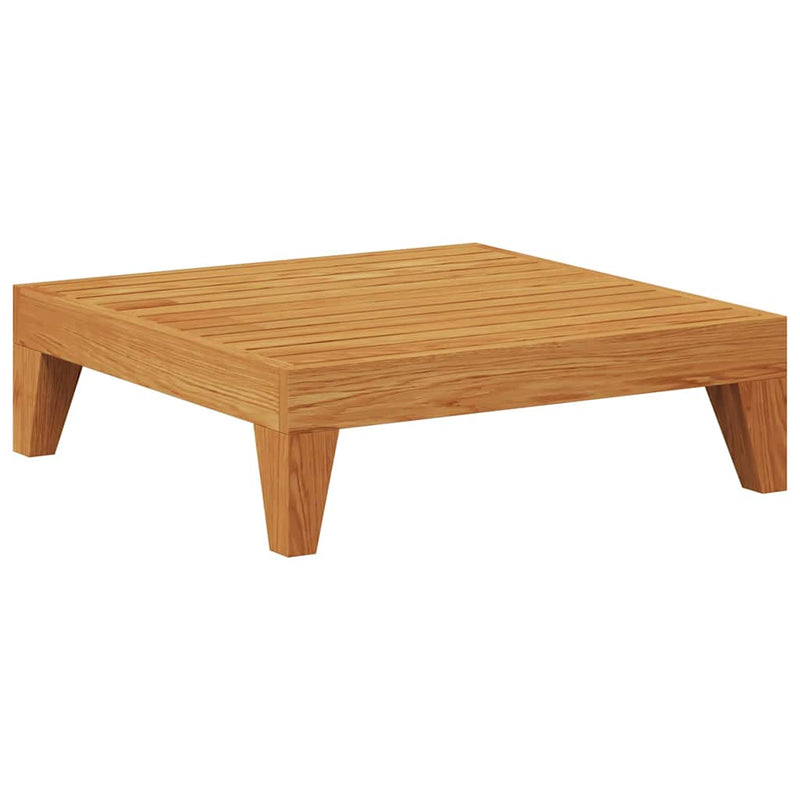 Taburet modular, cu pernă alb crem, lemn masiv de acacia