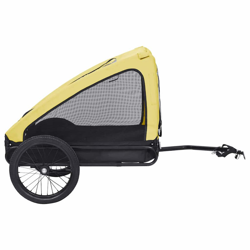 Remorcă de bicicletă pentru animale de companie, galben & negru