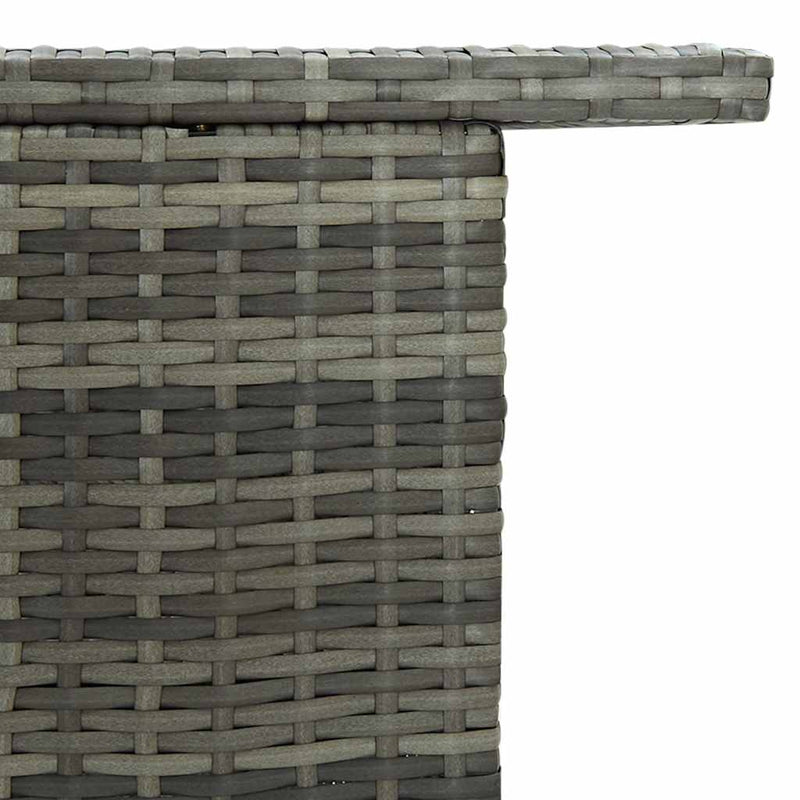 Masă de bar de grădină, gri, 120x55x110 cm, poliratan