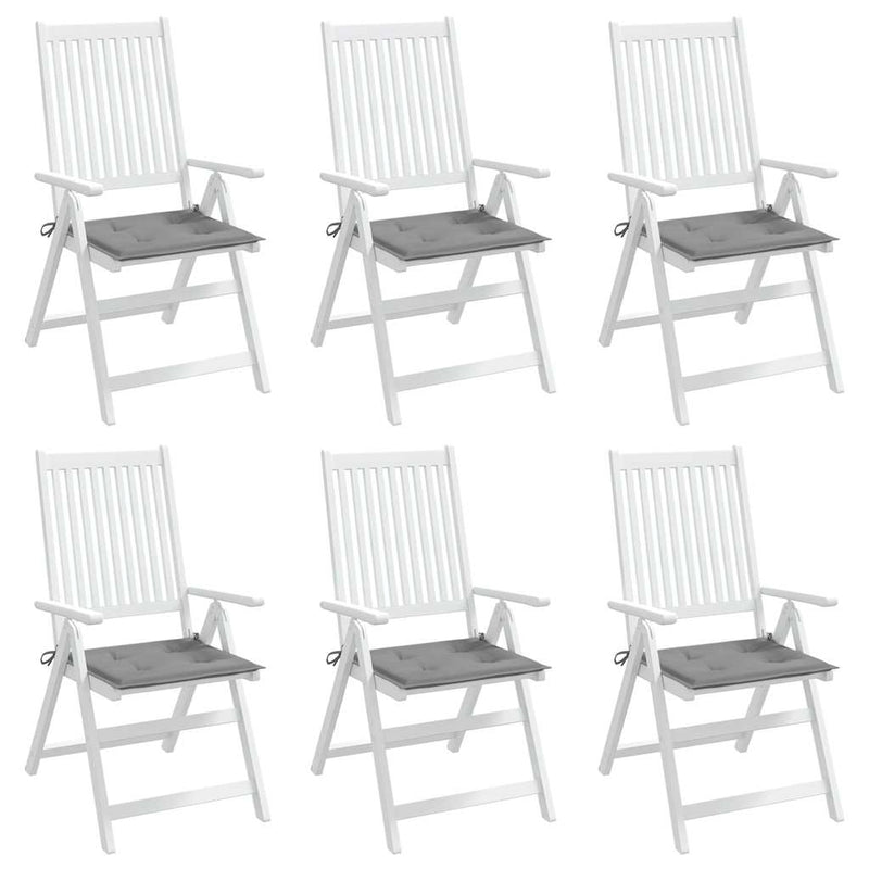Perne scaune grădină 6 buc. gri 40x40x3 cm țesătură Oxford