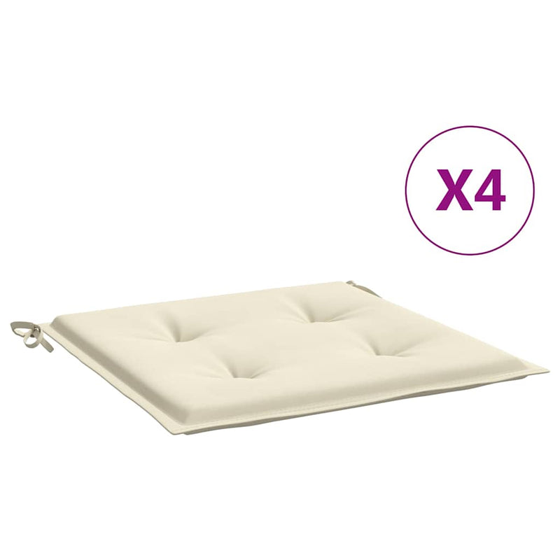 Perne scaune de grădină 4 buc. crem 50x50x3 cm țesătură Oxford