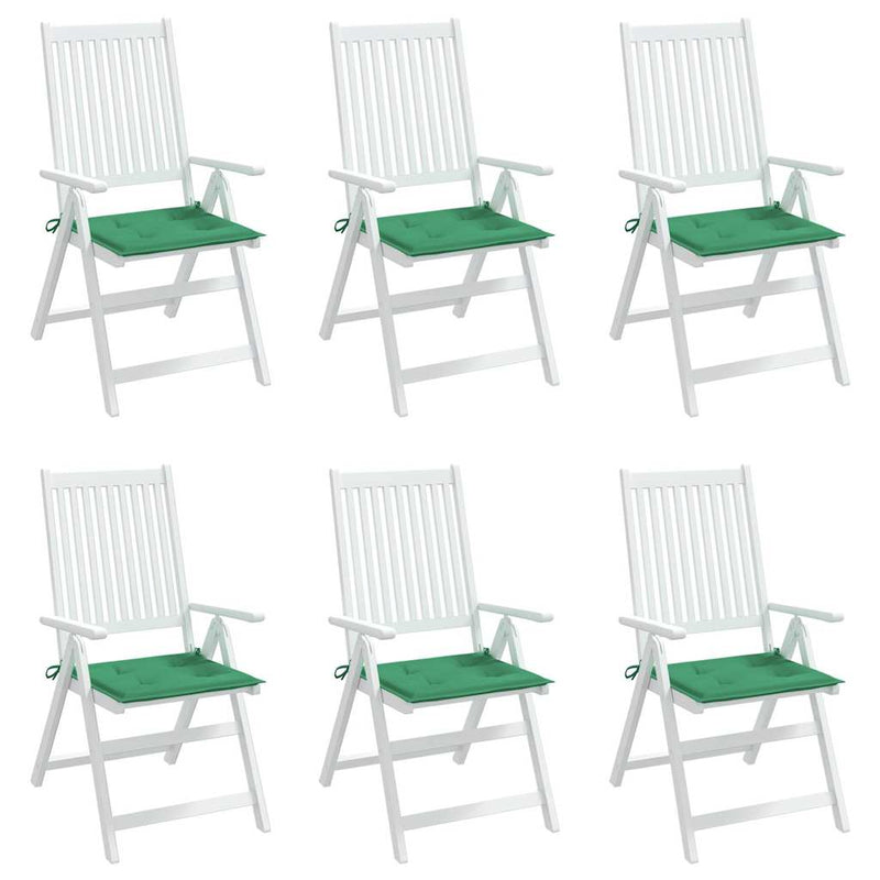 Perne scaune de grădină 6 buc. verde 50x50x3 cm țesătură Oxford