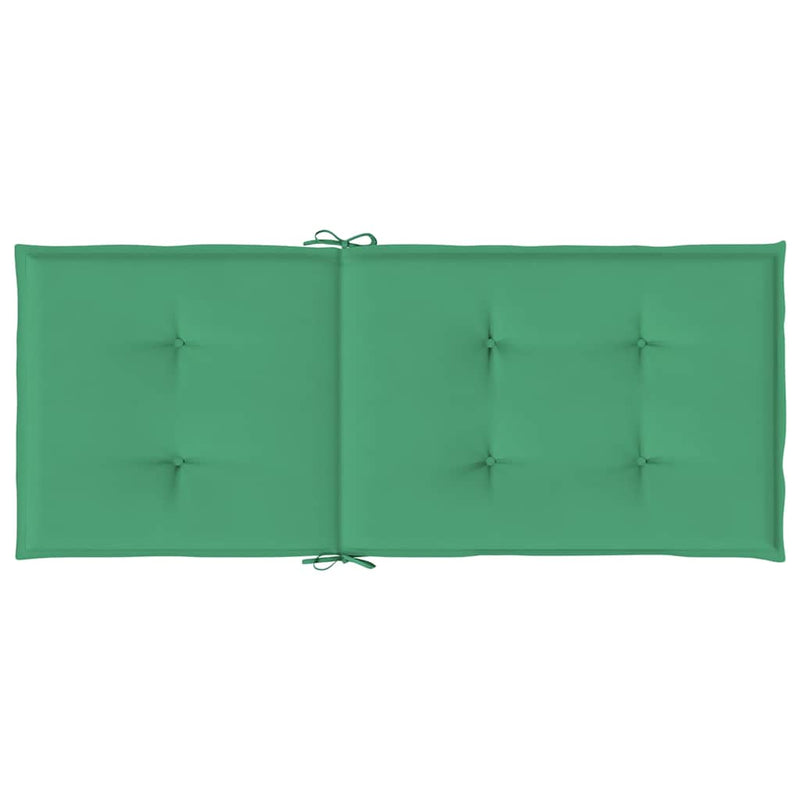 Perne scaun cu spătar înalt, 6 buc., verde, 120x50x3 cm, textil