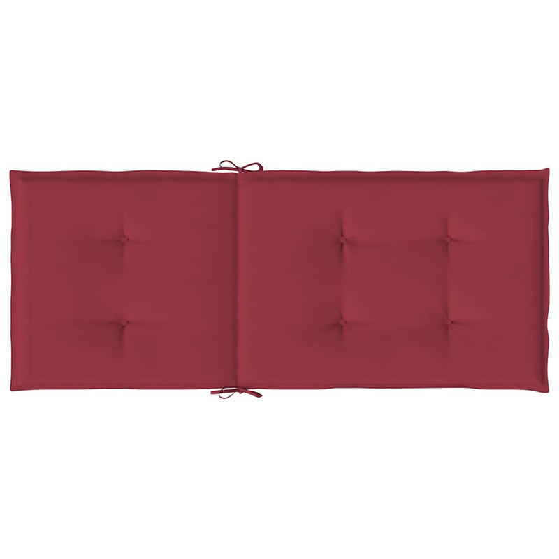 Perne scaun cu spătar înalt, 6 buc., roșu, 120x50x3 cm, textil