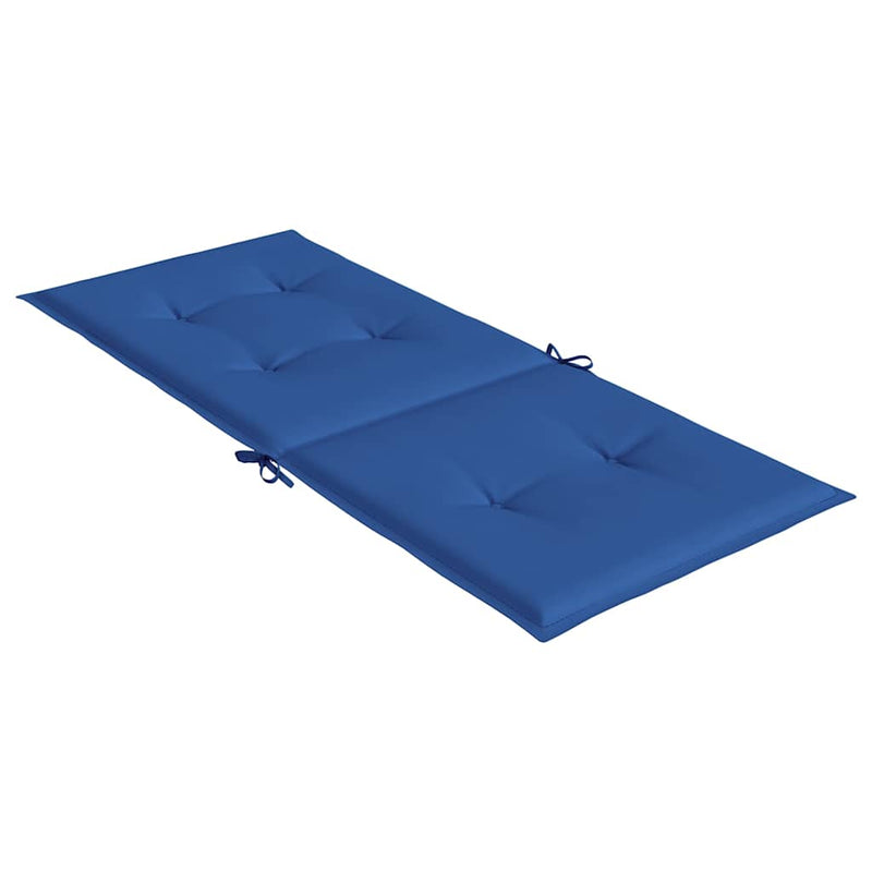 Perne scaun spătar înalt, 6 buc., albastru, 120x50x3 cm, textil