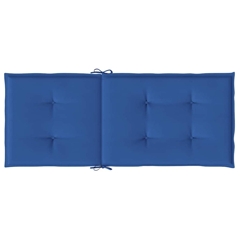 Perne scaun spătar înalt, 6 buc., albastru, 120x50x3 cm, textil