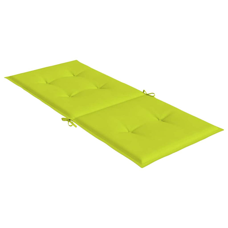 Perne scaun cu spătar înalt, 4 buc., verde, 120x50x3 cm, textil