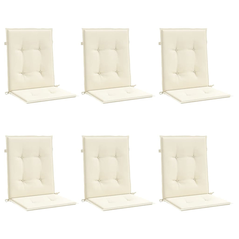 Perne pentru scaune de grădină 6 buc. Crem 100 x 50 x 3 cm