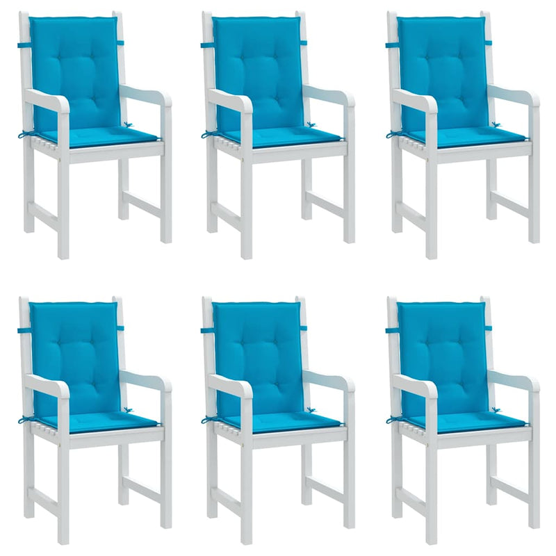 Perne pentru scaune de grădină 6 buc. Material Oxford albastru